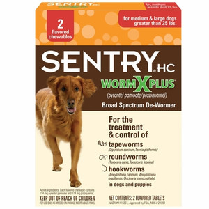 Sentry WormX Plus Large Dog 2 tab