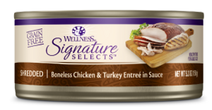 Wellness Signature Selects Shredded Chicken Turkey Cat Food 5.3oz