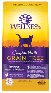 Wellness Complete Health GF Indoor Healthy Weight Chicken Turkey Cat Food 11lb