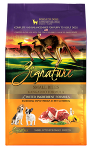 Zignature Kangaroo Small Bite Dog Food Dry 4lb
