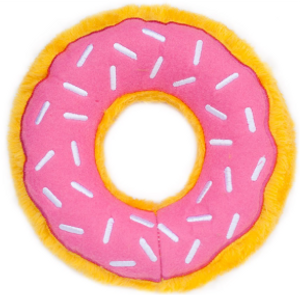Zippy Paws Strawberry Donut Dog Toy