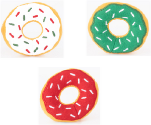 Zippy Paws 3 Pack Donuts Holiday Miniz
