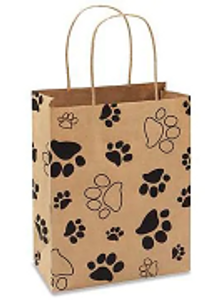 Medium Paper Paw Print Gift Bag