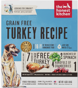 Honest Kitchen Grain Free Turkey Dog Food 4#