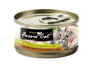 Fussie Cat Tuna with Smoked Tuna Can Cat Food 2.82oz
