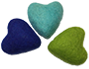 Dharma Dog Karma Cat Wool Hearts Cat Toy Assorted Singles Colors