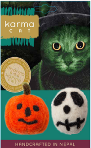 Dharma Dog Karma Cat Wool Skull & Jack-O-Lantern 2 Pack
