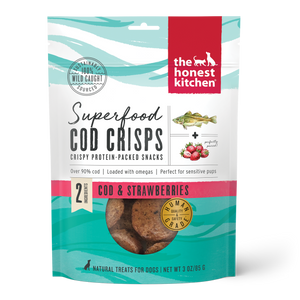 Honest Kitchen Superfood Cod Crisps Cod & Strawberry Dog Treat 3oz