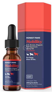 Honest Paws CBD Tincture Mobility Blend 500mg Dropper