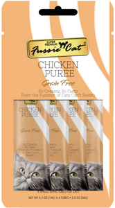 4pk Fussie Cat Chicken Puree Cat Treat .5oz