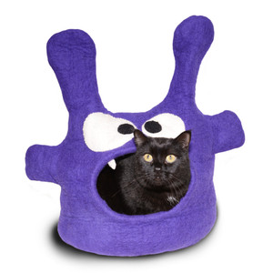 Dharma Dog Karma Cat Wool Pet Cave Monster Purple Cat Bed