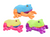 Multipet Assorted Colors Jumbo Frogs Dog Toy