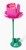 Giddy Kitty Purrsuits Springy Flower Cat Treat Toy, Playful Pink Poppy
