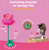 Giddy Kitty Purrsuits Springy Flower Cat Treat Toy, Playful Pink Poppy