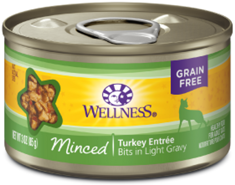 Wellness Minced Turkey Entree Cat Food 3oz