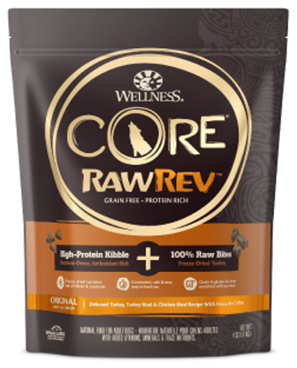 Wellness Core RawRev Turkey Chicken Adult Dog Food 4lb