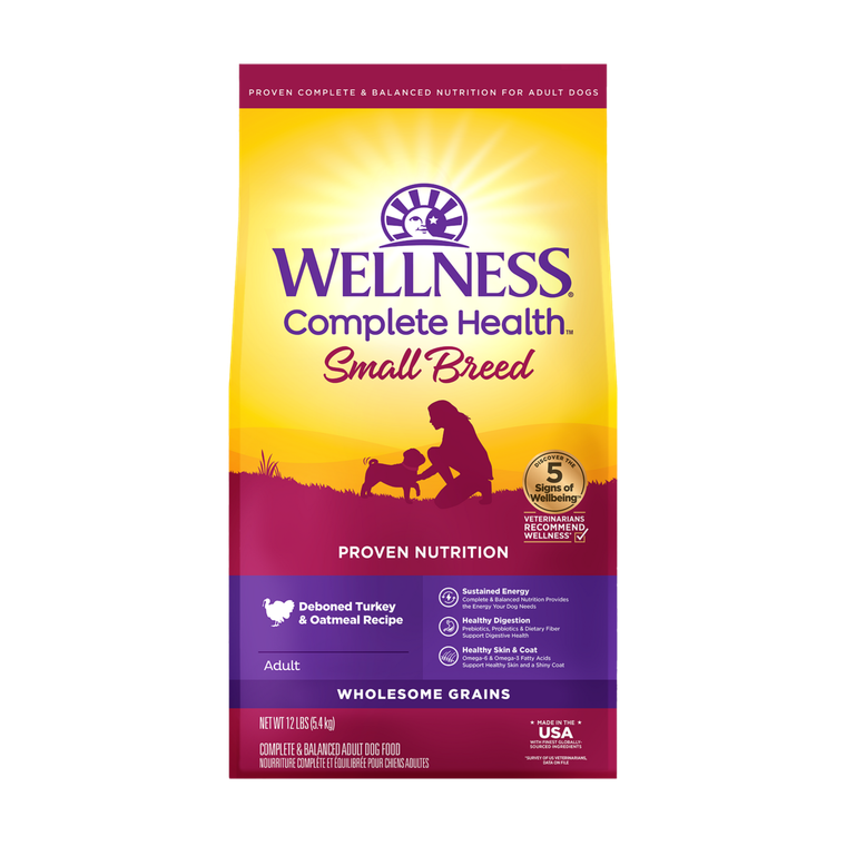 Wellness Complete Health Small Breed Turkey Adult Dog Food 12lb