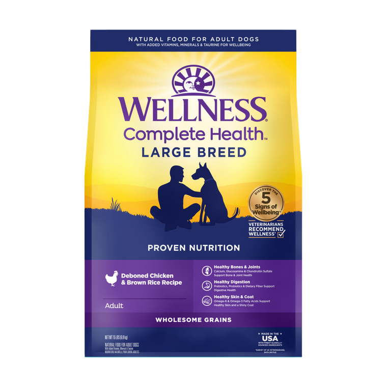 Wellness Complete Health Large Breed Adult Dog Food 15lb