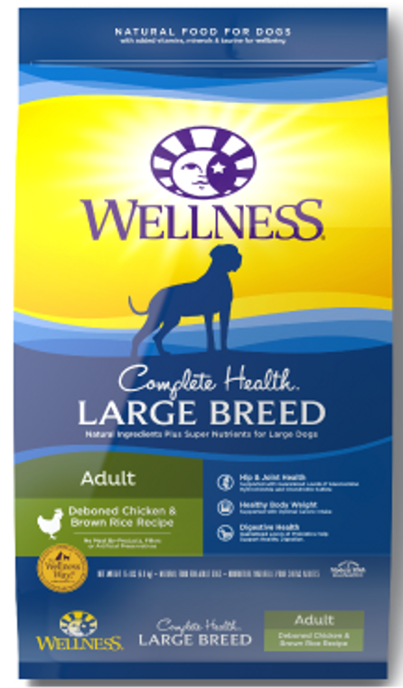 Wellness Complete Health Large Breed Adult Dog Food 15lb