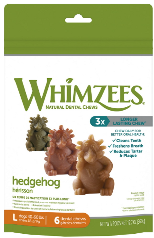 Whimzees Large Hedgehog Dental Chew 12oz