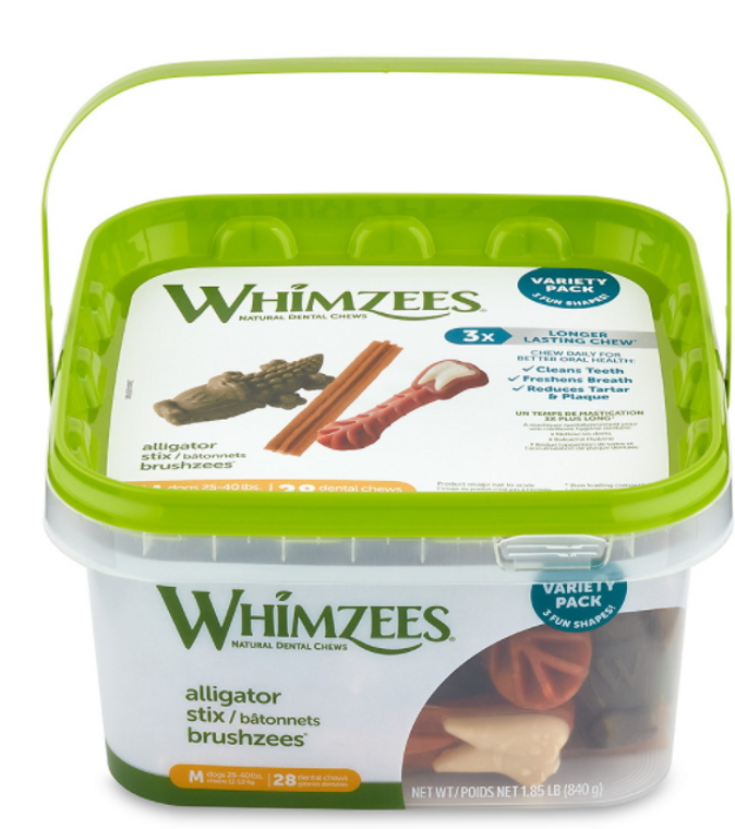 Whimzees 28 Pack Medium Variety Box