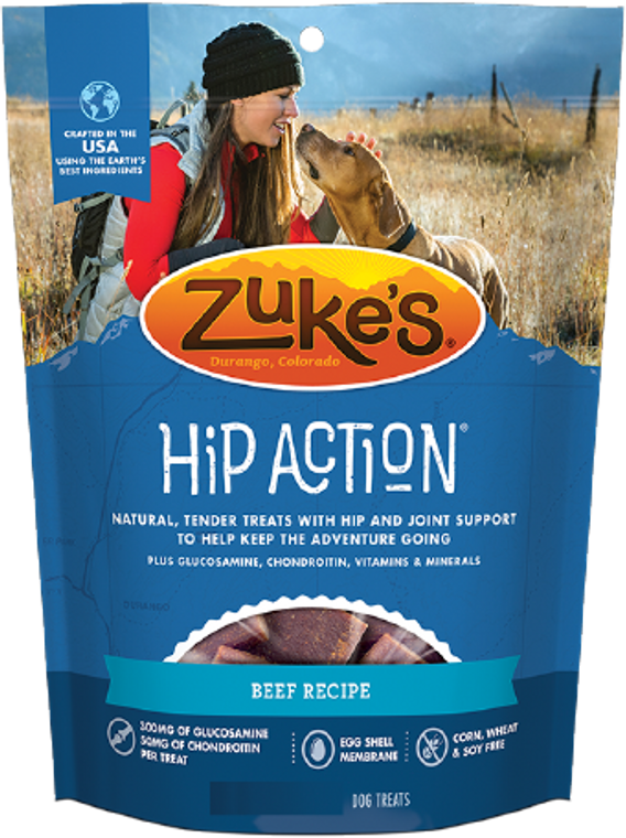 Zuke's Hip Action Beef Dog Treat 16oz