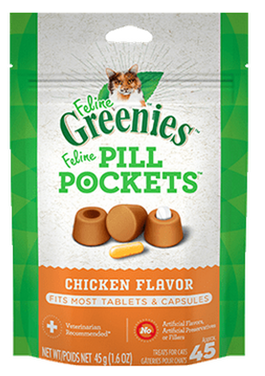 Greenies Pill Pocket Cat Chicken 45 Count