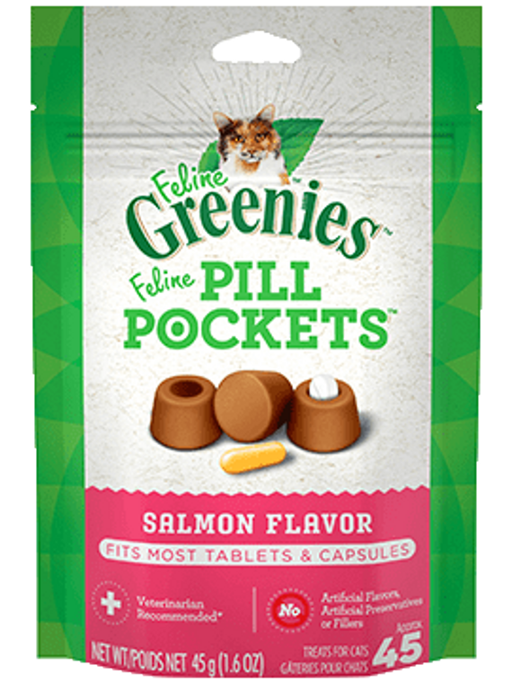 Greenies Pill Pocket Cat Salmon 45 Count