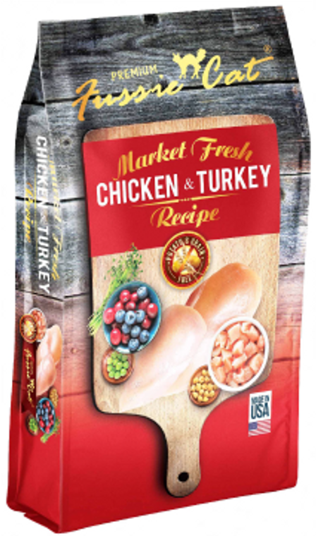 Fussie Cat Chicken & Turkey Dry Cat Food 10lb