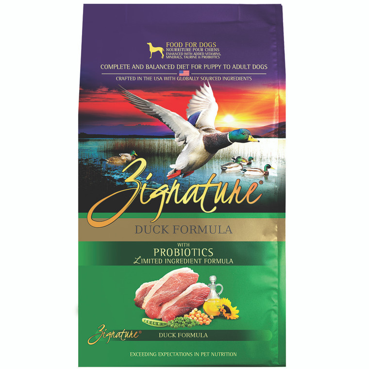 Zignature Duck Dog Food Dry 4lb