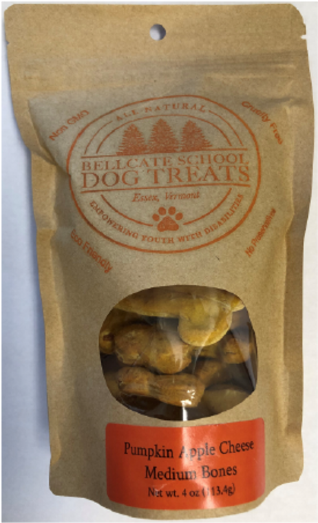 Bellcate School Dog Treats Pumpkin Apple Cheese Bites Medium 4oz