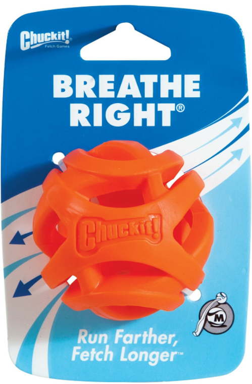 ChuckIt Medium Breathe Right Fetch Ball Dog Toy