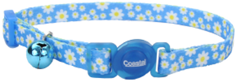 Coastal Safety Cat Collar 3/8 8-12 Blue Daisy