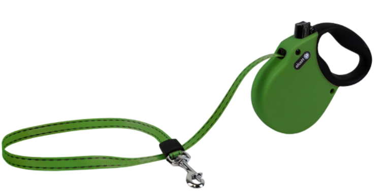 Alcott Adventure Retractable Leash Extra Small Up To 25# Green 10'