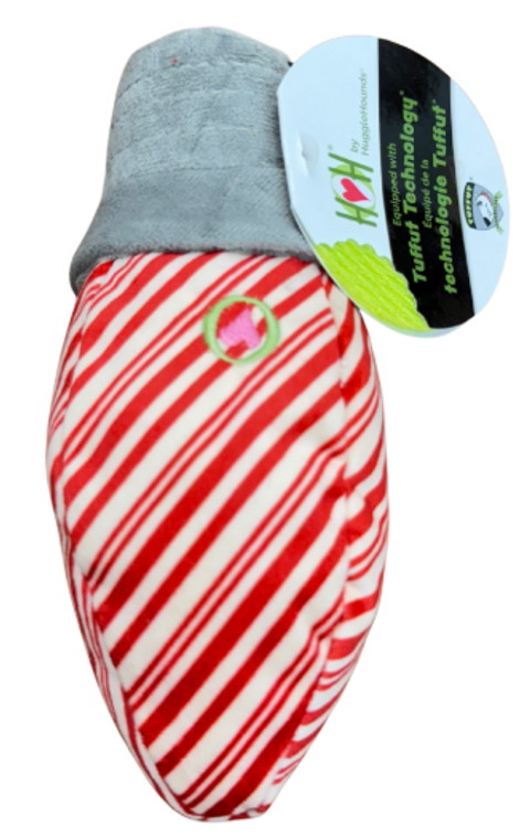 HuggleHounds Peppermint Collection Plush Light Bulb Toy