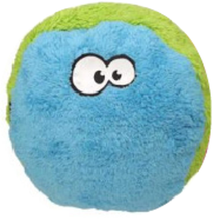 Cycle Dog USA Made Duraplush FuzzBall Blue Green Medium Dog Toy