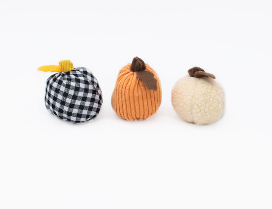 Zippy Paws Halloween Miniz Gourds 3 Pack