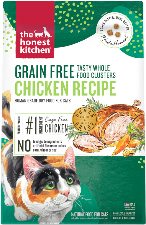 Honest Kitchen Whole Clusters Grain Free Chicken Cat Food 4lb
