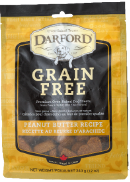 Darford Grain Free Peanut Butter Heart Dog Treat 12oz
