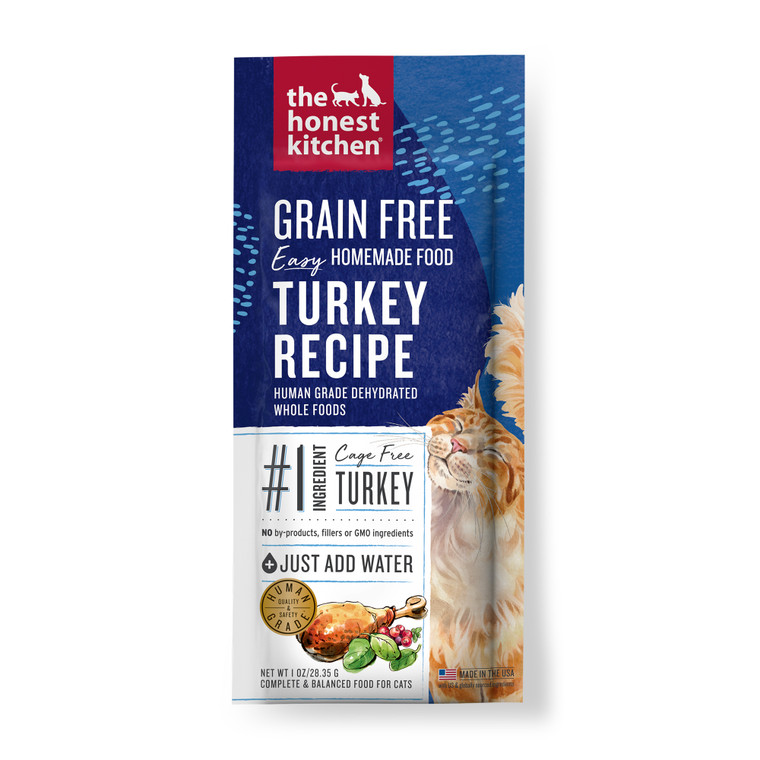 Honest Kitchen Grain Free Turkey Recipe Cat Food Single Serve Pack