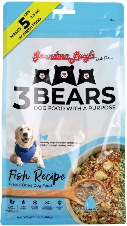 Grandma Lucy's 3 Bears Fish Dog Food 3lb