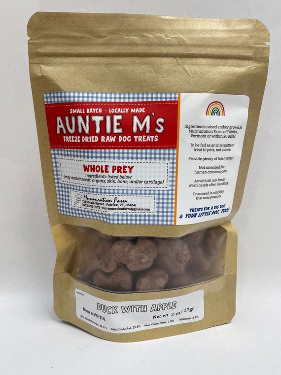 Auntie M Whole Prey Duck Apple Dog Treats