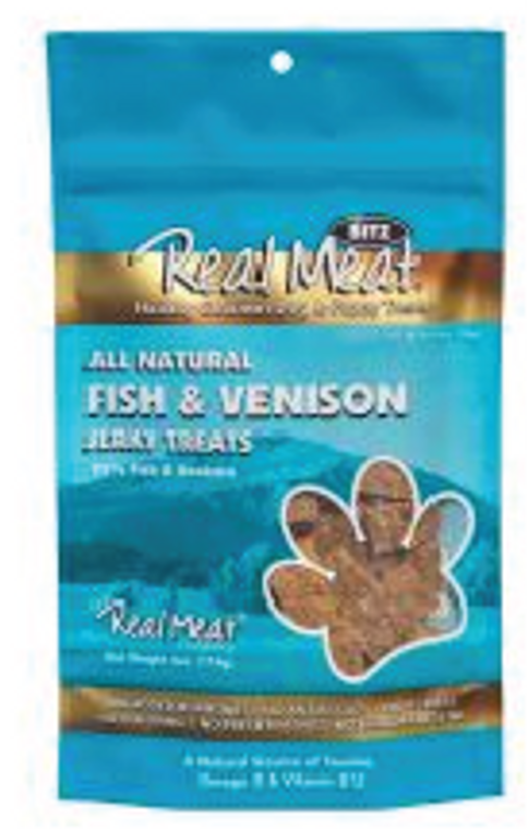 Real Meat Fish & Venision Dog Treat 4oz