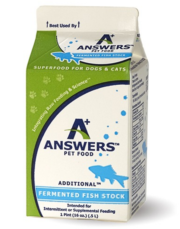 Answers Fermented Fish Stock Dog Food 1 pint