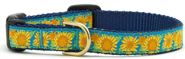 Upcountry Adjustable Safety Cat Collar Bright Sunflower 12