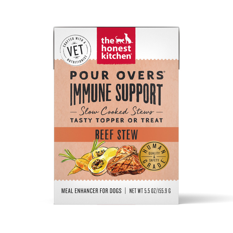 Honest Kitchen Functional Pour Overs Immunity Support Beef Stew Dog Food 5.5oz