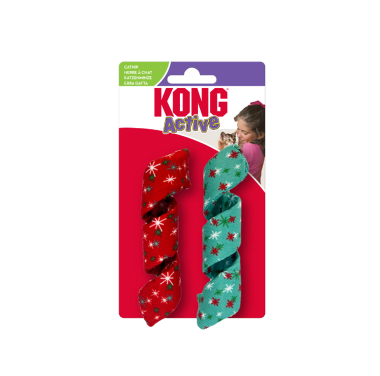 Kong Holiday Cat Active Curlz 2-pack