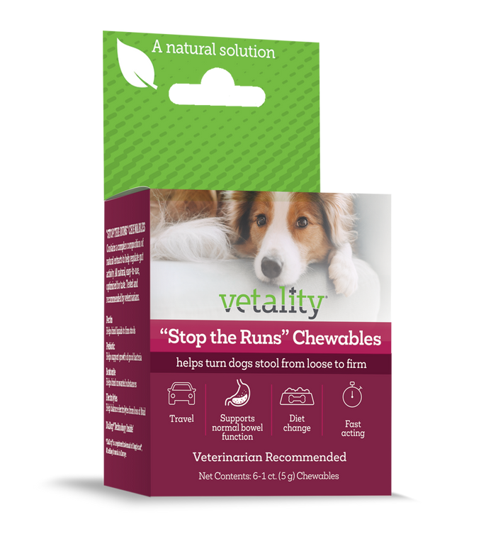 Vetality Stop the Runs Chewables for Dogs 6 ct