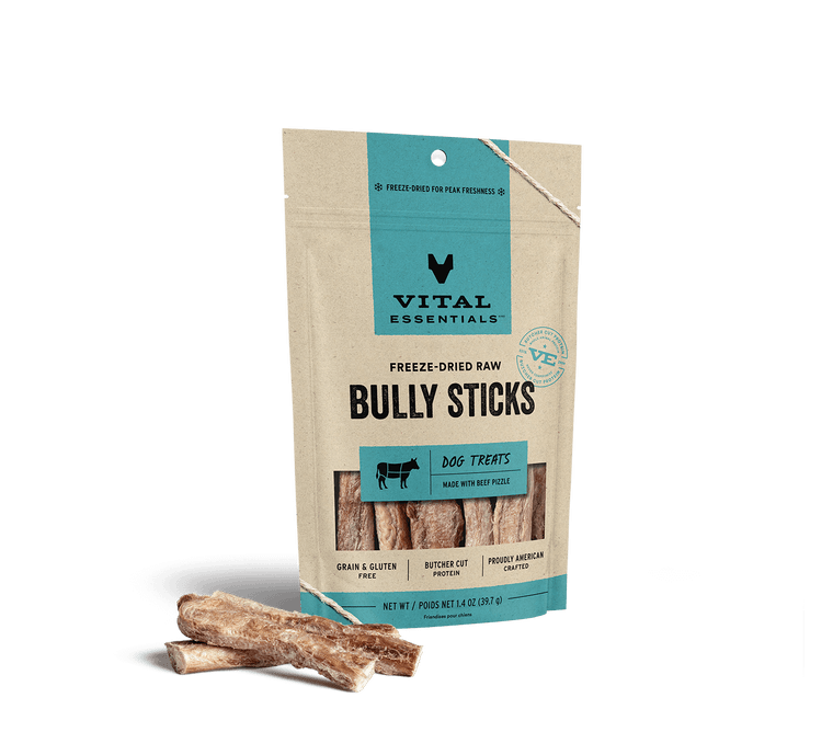 Vital Essentials Freeze-Dried Dog Treats Bully Sticks 1.4oz