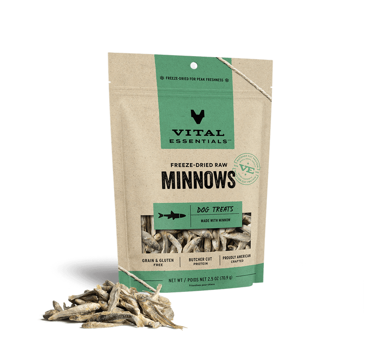 Vital Essentials Freeze-Dried Dog Treats Minnows 2.5oz